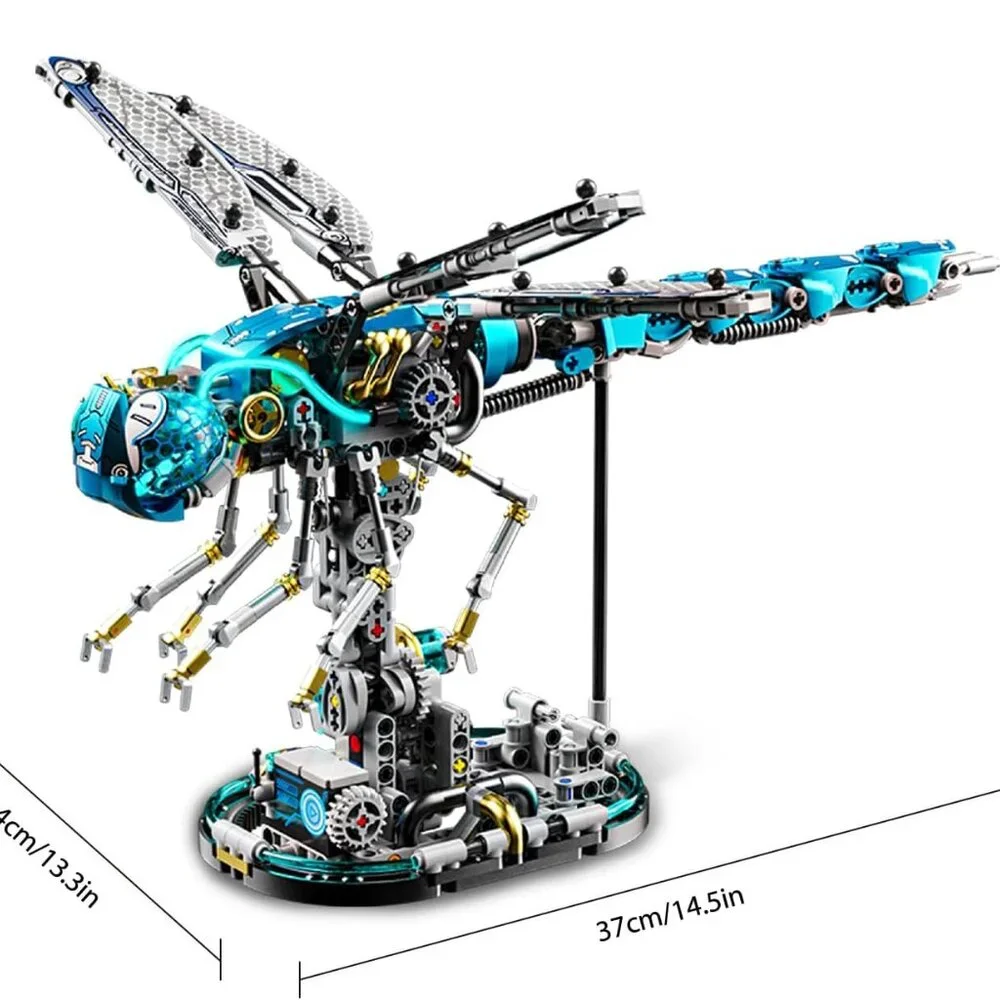 NEW Mechanical Technic Dragonfly Building Block Set LEGO Compatible LED Lights